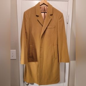 MICHAEL KORS MENS Kensington Woven Coat Size 40s color camel